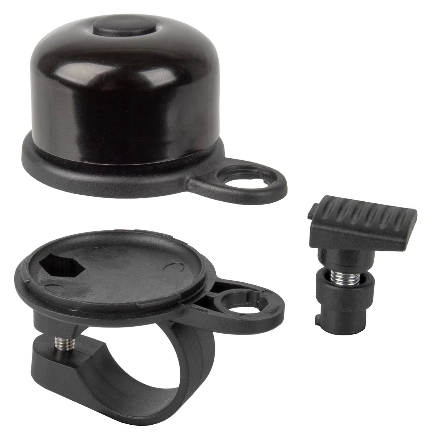 Airbell bicycle bell with Airtag holder ø31.8mm - Black