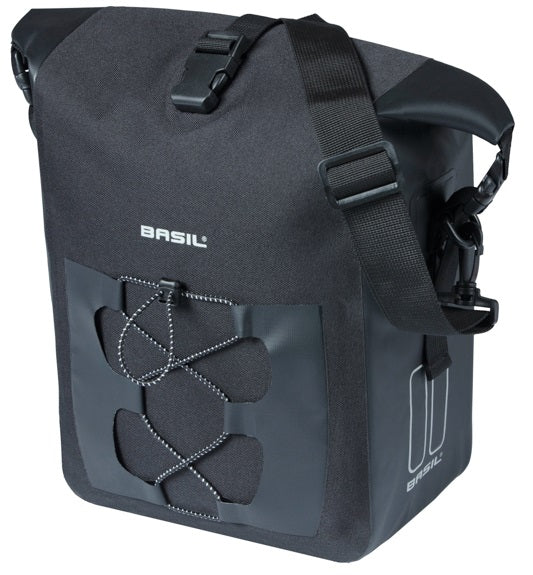 Enkele tas Basil Navigator Waterproof M MIK 12-15L - Zwart