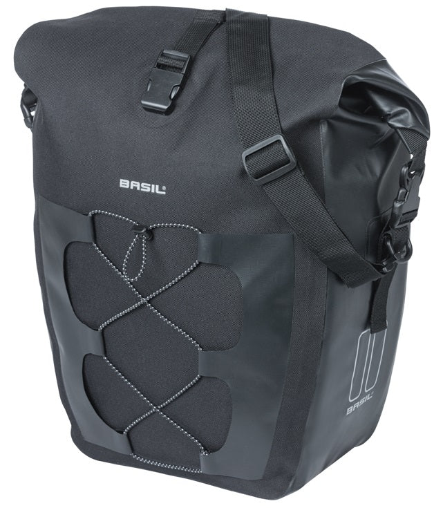 Enkele tas Basil Navigator Waterproof L MIK 25-31L - Zwart
