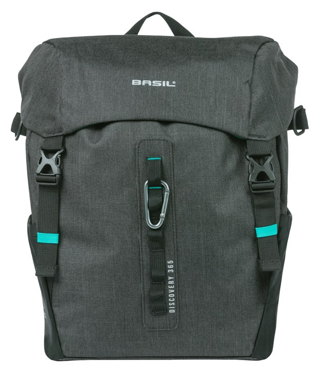 Enkele tas Basil Discovery 365D L MIK 20L - Zwart