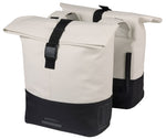 Dubbele fietstas Basil Cove 28-32L - Wit / Zwart
