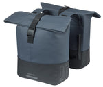 Dubbele fietstas Basil Cove 28-32L - Blauw / Zwart
