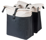 Dubbele fietstas Basil Vive - 28-35L - Wit / Zwart