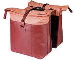 Dubbele fietstas Basil Vive MIK 28-35L - Bordeaux / Roze