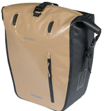 Enkele fietstas Basil Rivo L tarpaulin MIK 25-31L - Zand / Zwart