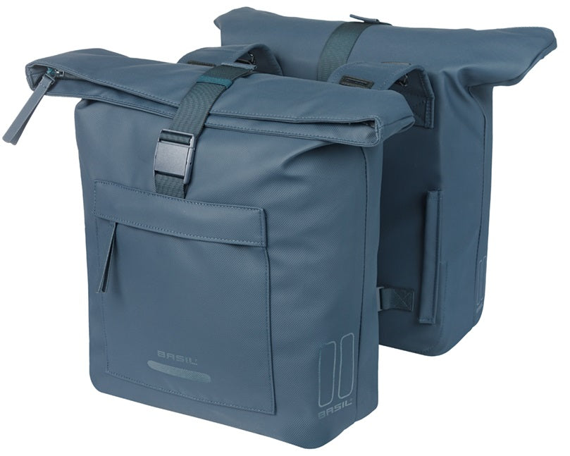Dubbele fietstas Basil Brooklyn 41L - Blauw