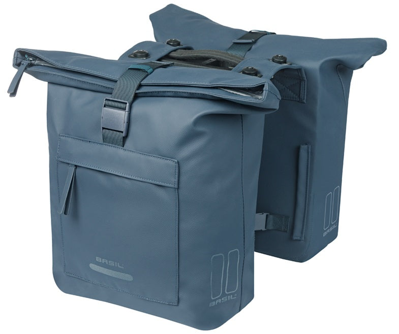 Dubbele fietstas Basil Brooklyn MIK 41L - Blauw
