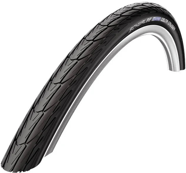 Buitenband Schwalbe Delta Cruiser PunctureGuard TwinSkin 26x1 3/8" / 37-590 mm - zwart met reflectie