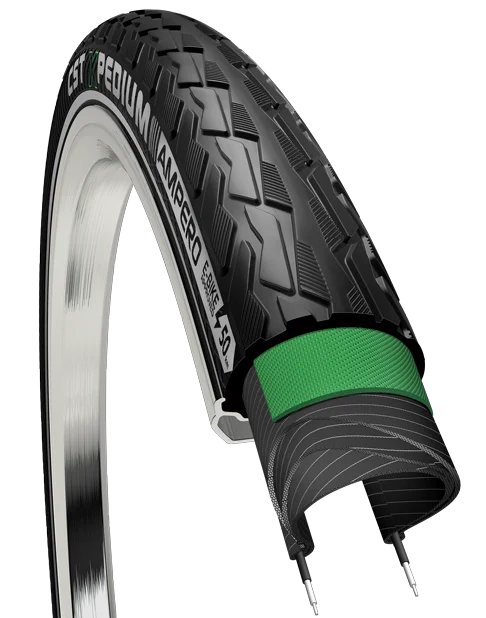 Buitenband CST Xpedium Ampero C1880 28 x 1.40"/ 37-622 voor E-Bikes  - Zwart met Reflectie