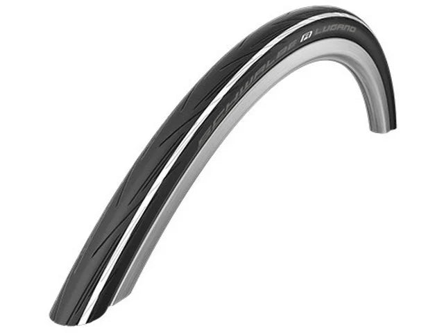 Buitenband Schwalbe Lugano K-Guard 28 x1.00" / 25-622 mm Vouwbaar - wit/zwart