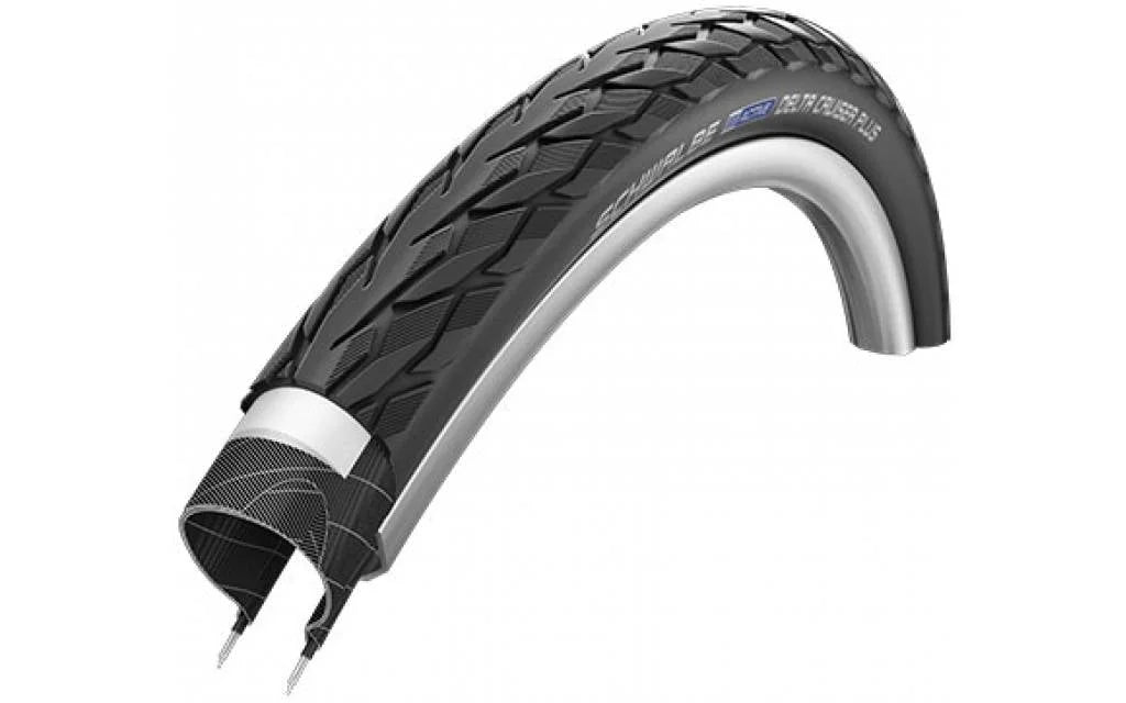 Buitenband Schwalbe Delta Cruiser Plus 37-622 - Zwart met reflectie