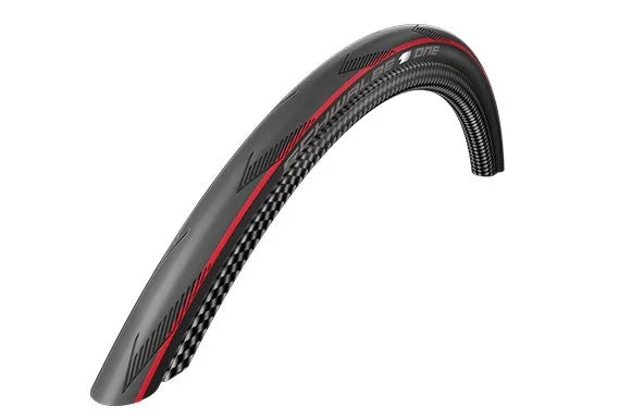 Buitenband Schwalbe One V-Guard 28 x 1.00" / 25-622 vouwbaar - zwart/rode streep