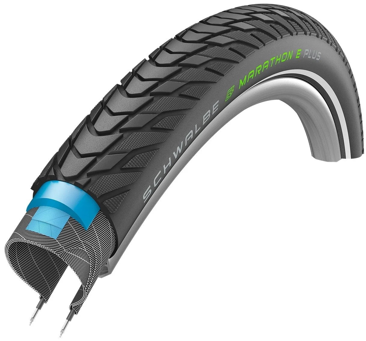 Buitenband Schwalbe Marathon E-Plus 28x1.40" / 37-622 mm - zwart met reflectie