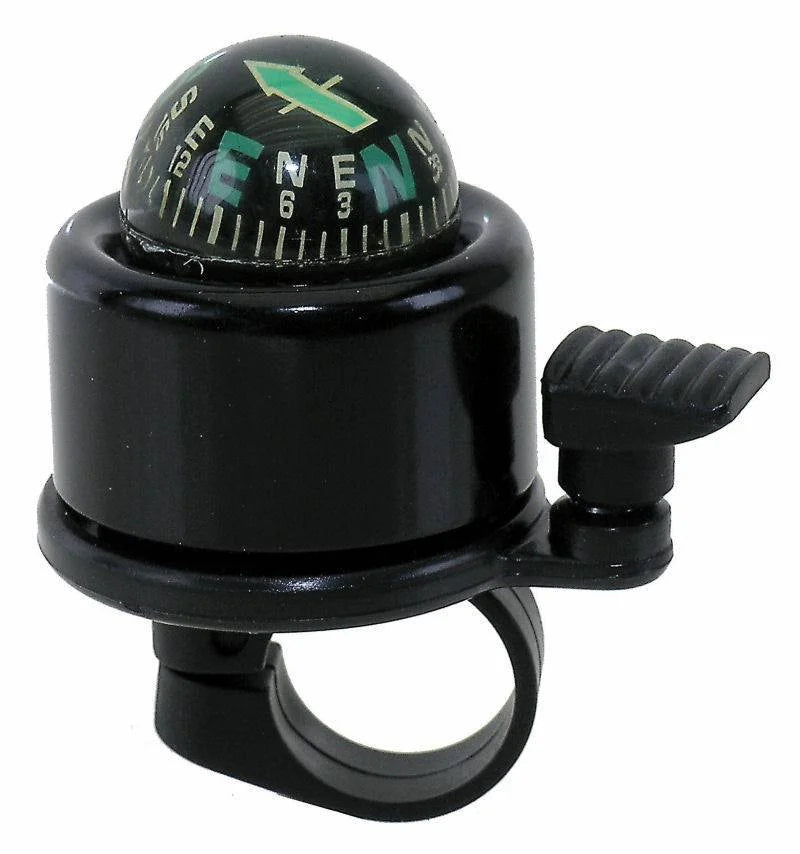M-Wave Bicycle Bell Compass - Black