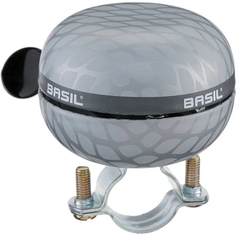 Basil Noir Big Bell Bicycle Bell 60 millimeters - Silver