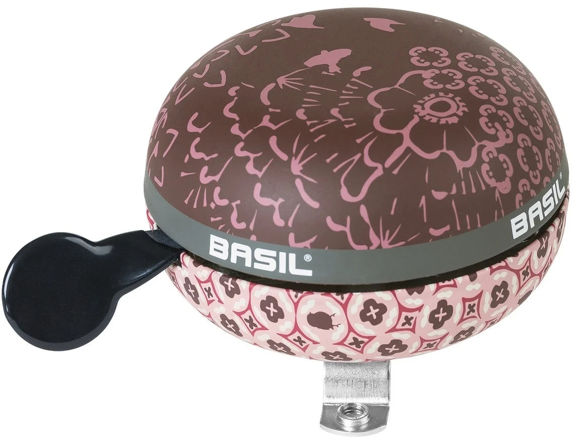 Basil Boheme bicycle bell, Ø 80 mm, red