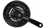 Shimano Crankstel 48/38/28 - FC-TY501 met Kettingscherm - Zwart