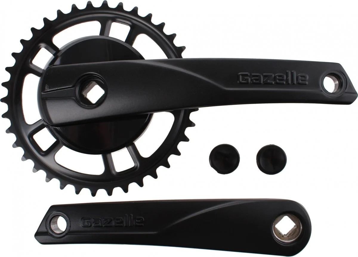 Crankset Gazelle Strixvaria 38 teeth - black