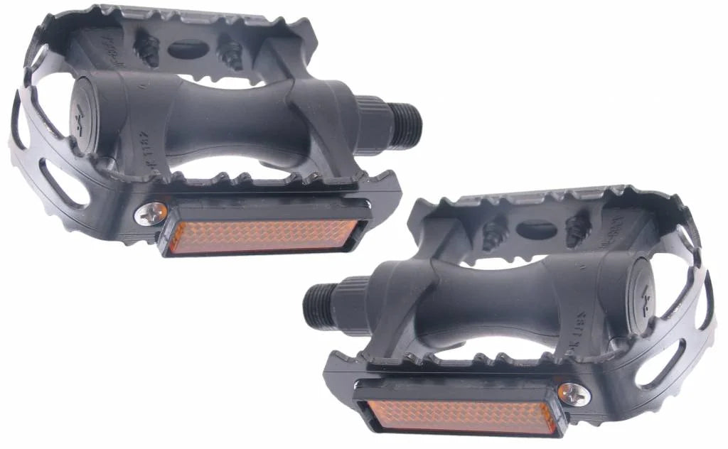 Pedals Edge MTB plastic with iron rim - black