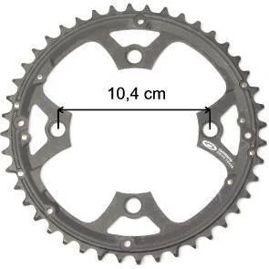 Shimano Tandwiel Deore 44T Zwart 4-Arm