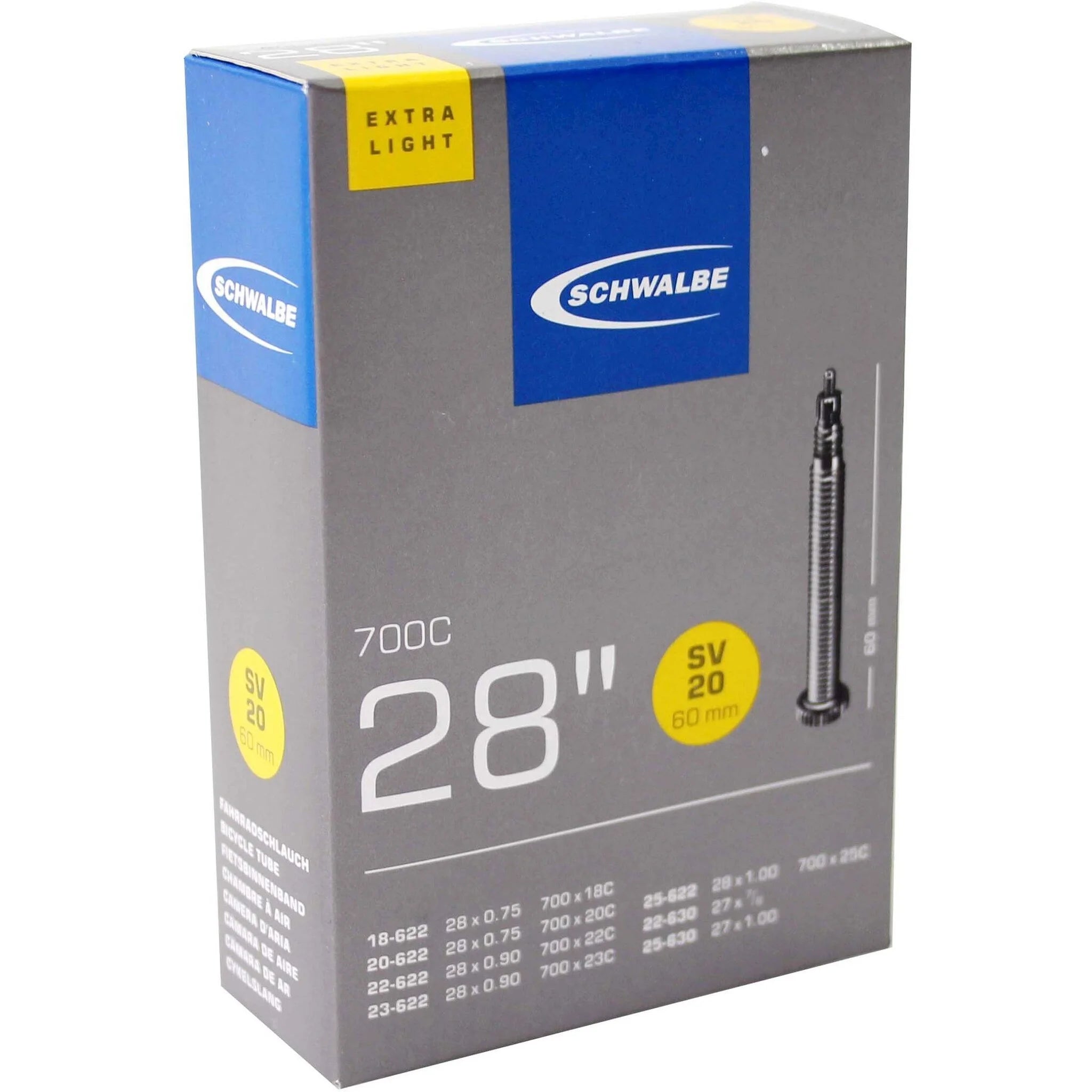 Binnenband Schwalbe SV20 28" - 60mm Ventiel