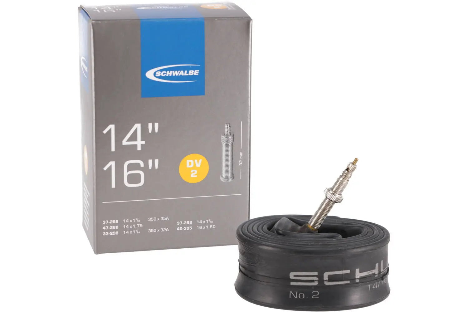 Inner Tube Schwalbe DV2 14" - 32mm Valve