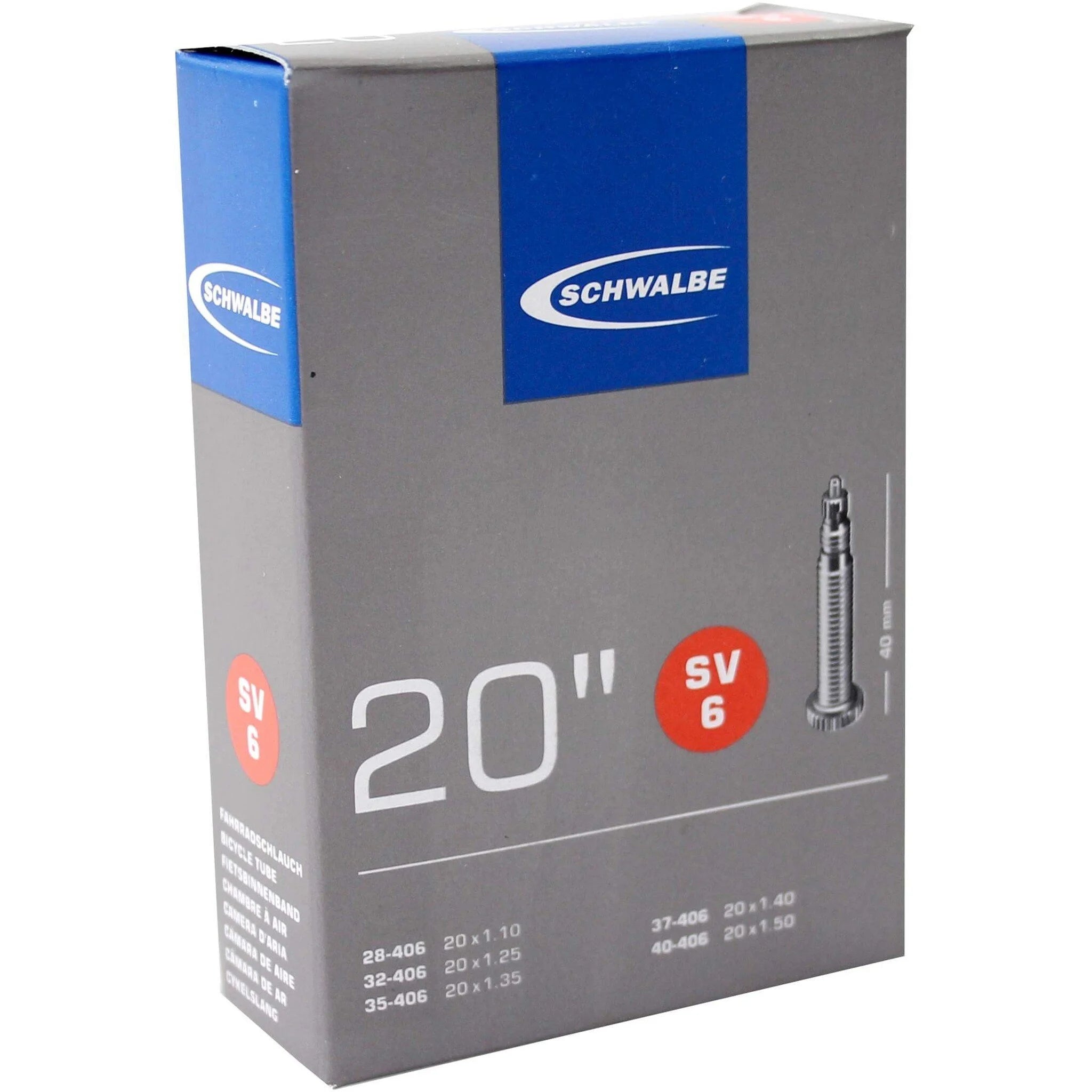 Binnenband Schwalbe SV6 20" - 40mm Ventiel