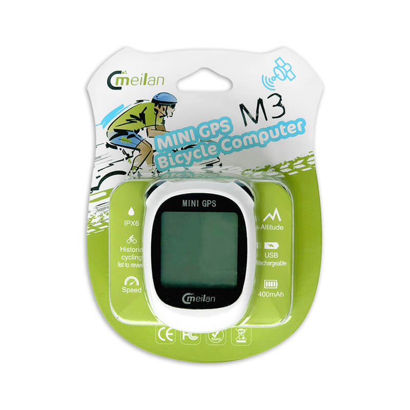 Meilan Fietscomputer GPS M3 Mini Wit