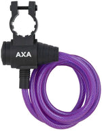 Spiraalkabelslot AXA Zipp 120/8 - paars (op kaart)