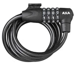 Spiraalkabelslot AXA Rigid Code 180/8 met framehouder - zwart (op kaart)
