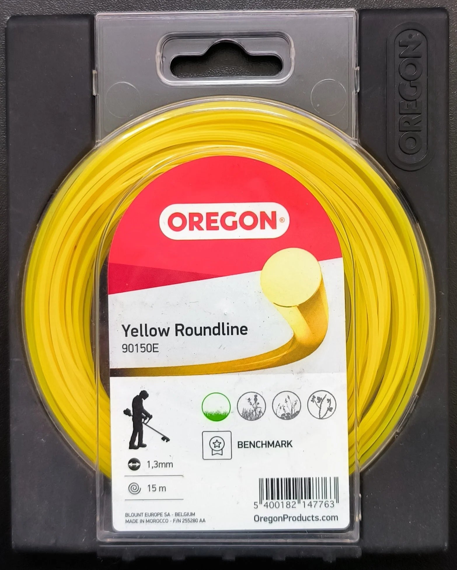 Oregon Mowing Line / Trimmer Line - Yellow Roundline - 1.3mm x 15m