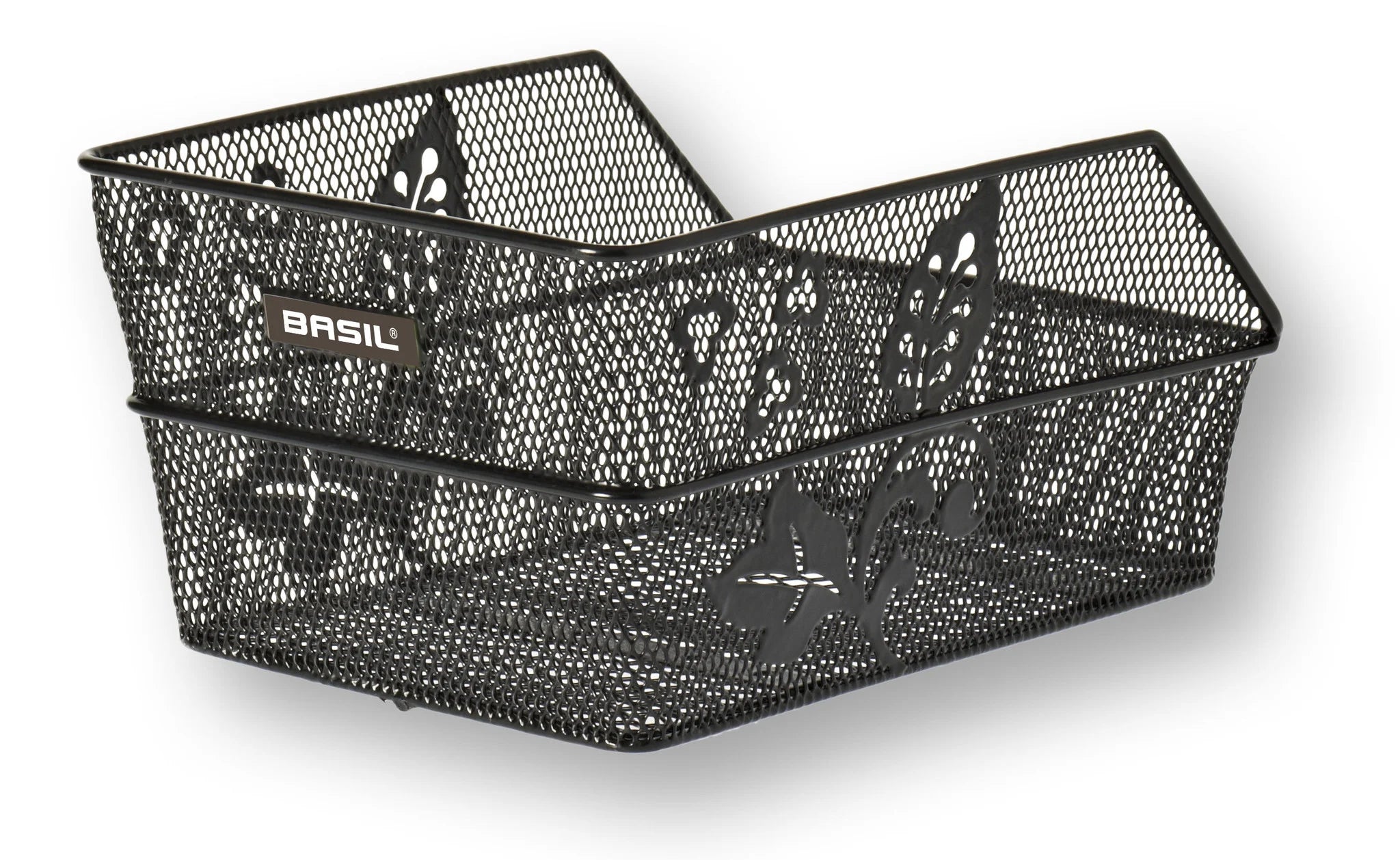 Basil Cento Flower S bicycle basket - black