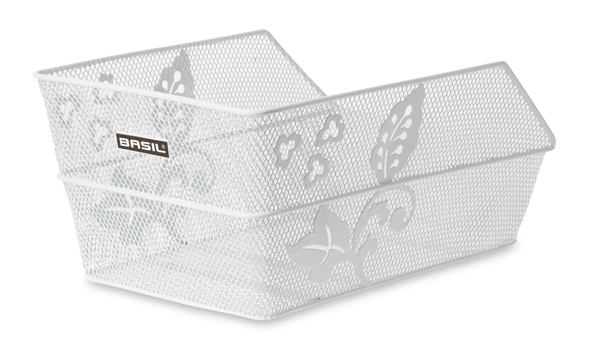 Bicycle basket Basil Cento Flower - White