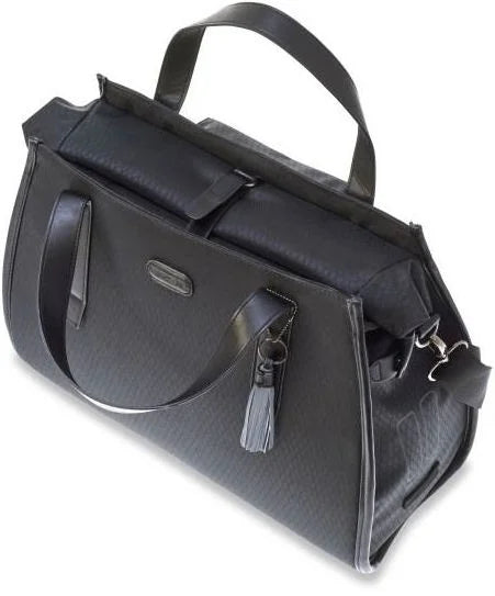 Basil Noir Business Bag enkele Fietstas - Schoudertas - Handtas - 17 liter - Zwart