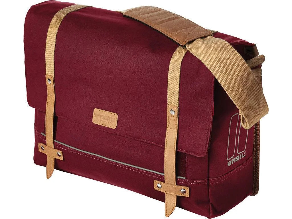 Tas Basil Messenger Portland Dark Red