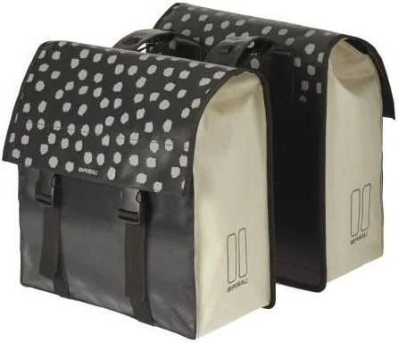 Basil Urban Load Double Pannier 48-53 Liters - Black/White Reflective