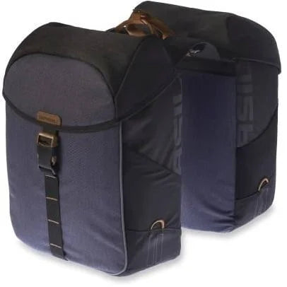 Dubbele fietstas Basil Miles Double Bag 34 Liter - Zwart / Grijs