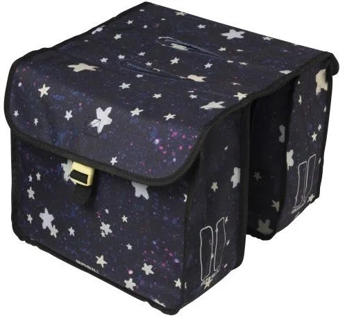 Dubbele fietstas Basil Stardust voor kinderfiets 20 liter - Nightshade