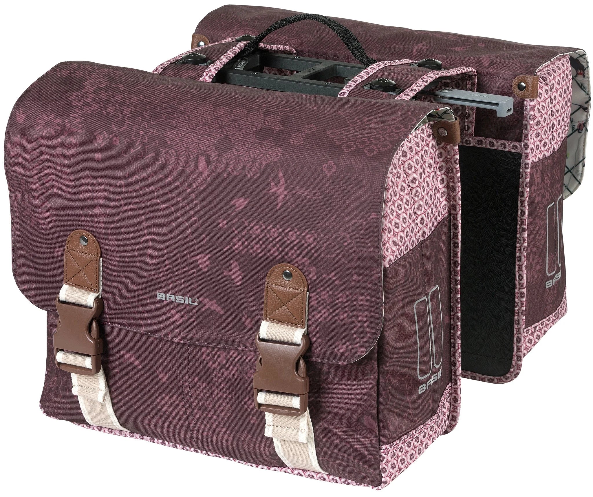 Dubbele fietstas Basil Bohème MIK - 35 liter - rood