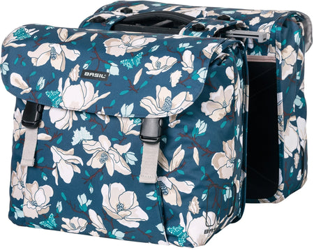 FastRider Hybrid Dubbele fietstas voor bagagedrager, 26 liter, waterafstotend, reflecterend, eenvoudige montage, gerecycled polyester, grijs