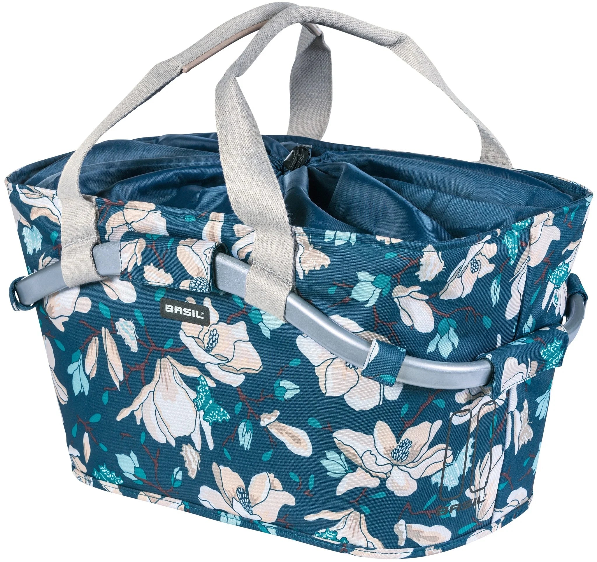 Bicycle basket Basil Magnolia Carry All Rear - 15 liters - teal blue