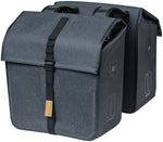 Dubbele fietstas Basil Urban Dry 50 liter - charcoal melee