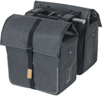 Dubbele fietstas Basil Urban Dry MIK 50 liter - charcoal melee