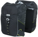 Dubbele fietstas Basil Miles Double Bag MIK 34 liter - zwart/lime