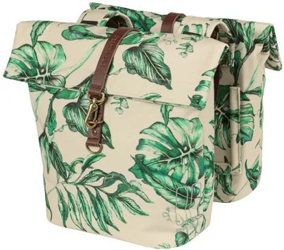 Dubbele fietstas Basil Ever-Green - 28-32 liter - Sandshell Beige