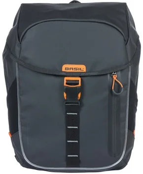 Fietsrugzak Basil Miles Tarpaulin Nordlicht - 17 liter - zwart/ oranje