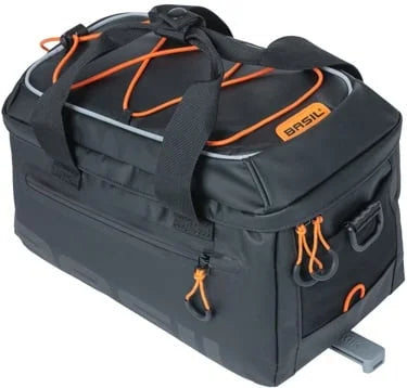 Bagagedragertas Basil Miles Tarpaulin MIK - 7 Liter - Zwart / Oranje