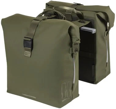 Dubbele fietstas Basil SoHo Nordlicht MIK - 41 liter - mosgroen