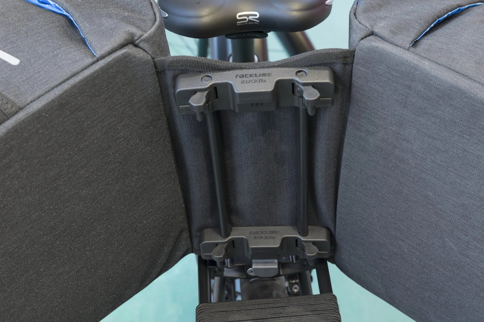 Dubbele fietstas New Looxs Alba Double Racktime - 34 ltr. - Folla blauw