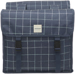 Dubbele fietstas New Looxs Fiori Double - 30 liter - check blue